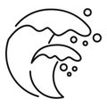 Building tsunami icon, outline style