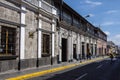 Building in Typical colonial architecture in the street of Arequipa, Peru