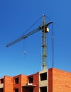 Building under construction with crane Royalty Free Stock Photo
