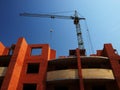Building under construction with crane Royalty Free Stock Photo