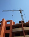 Building under construction with crane Royalty Free Stock Photo