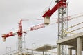 Building under construction. Crane machinery structure. Industry Royalty Free Stock Photo