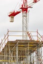 Building under construction. Crane machinery structure. Industry Royalty Free Stock Photo