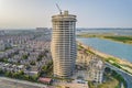 A building under construction by the sea Royalty Free Stock Photo