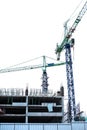 Building under construction site, on white Royalty Free Stock Photo