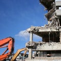 Building under demolition Royalty Free Stock Photo