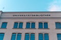 Building of the university library in Chemnitz, Germany on a clear day