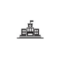 Building, university, Museum Icon Vector Logo Template Illustration Design