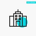 Building, User, Office, Interface turquoise highlight circle point Vector icon