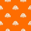 Building vacancy pattern vector orange