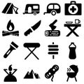 Building vector icon set. construction illustration sign collection. equipment symbol or logo.camping vector icon srt. tourism ill Royalty Free Stock Photo