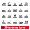 Building Vector Icons Collection Royalty Free Stock Photo