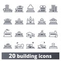 Building Vector Icons Collection Royalty Free Stock Photo