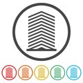 Building vector web icons set - Illustration Royalty Free Stock Photo