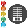 Building vector web icons set - Illustration Royalty Free Stock Photo