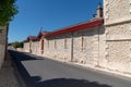 Building vineyard in a street of Margaux in the MÃÂ©doc