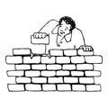 Building a wall Royalty Free Stock Photo