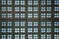 Building wall background with glass windows. Pattern background Royalty Free Stock Photo