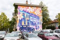 Building wall street art painting