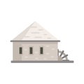 Building water mill icon flat isolated vector Royalty Free Stock Photo
