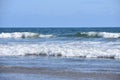 Building wave from the Pacific along the Southern California coast, 10. Royalty Free Stock Photo