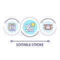 Building website structure loop concept icon Royalty Free Stock Photo