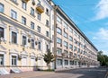 The 1933 building where the Higher School of Economics is now located, Bolshoi Trekhsvyatitelsky pereulok