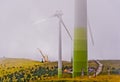 wind power plant on the austrian mountain pretul