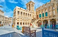 Building with wind tower, Souq Waqif, Doha, Qatar Royalty Free Stock Photo