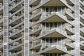 Building window and balconies in the building. Modern apartment buildings in new neighborhood. Texture Royalty Free Stock Photo