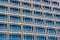 Building windows with square lines in the form of a lattice geometric architectural forms of the facade Royalty Free Stock Photo