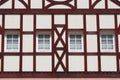 Building with wooden beams Royalty Free Stock Photo