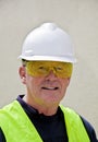 Building worker in safety gear Royalty Free Stock Photo