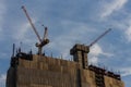 Building Wthi Crane Construction Site In Asia