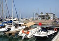 Building of a yacht club and yacht in marina of Herzliya