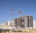 Building yard of Housing construction of houses in a new area of the city Holon in Israel