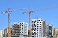 Building yard of Housing construction of houses in a new area of the city Holon in Israel