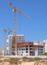 Building yard of Housing construction of houses in a new area of the city Holon in Israel