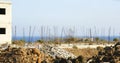 Buildings abandoned by the brick crisis, Lanzarote Royalty Free Stock Photo