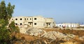 Buildings abandoned by the brick crisis, Lanzarote Royalty Free Stock Photo