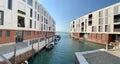 Buildings along the canal in Giudecca island, Venice, Italy Royalty Free Stock Photo