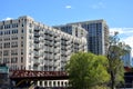 Buildings along Chicago river Royalty Free Stock Photo