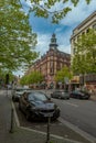 Buildings along Kaiserstrasse in downtown, Frankfurt, Germany