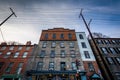 Buildings along Main Street, in Ellicott City, Maryland. Royalty Free Stock Photo