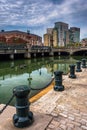 Buildings along the Providence River in Providence, Rhode Island Royalty Free Stock Photo