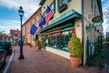 Buildings along State Circle, in Annapolis, Maryland.