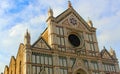 ancient church Santa Croce in Florence. Basilica in the center of Florence. Royalty Free Stock Photo