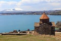 The buildings of the ancient monastery of Sevanavank near Lake Sevan in Armenia Royalty Free Stock Photo
