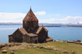 The buildings of the ancient monastery of Sevanavank near Lake Sevan in Armenia Royalty Free Stock Photo