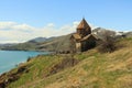 The buildings of the ancient monastery of Sevanavank near Lake Sevan in Armenia Royalty Free Stock Photo